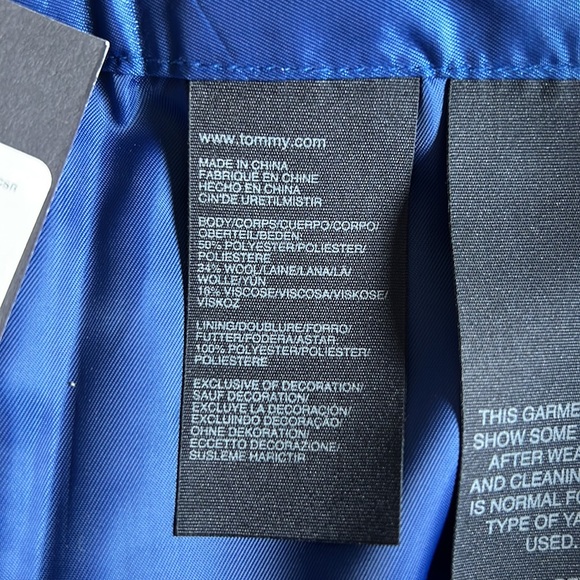 BRAND NEW! - Tommy Hilfiger Wool blend Knee-Length Skirt - Blue & Navy Blue - Picture 9 of 10